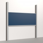 Pylonentafel, 1 Fläche, Stahlemaille blau 